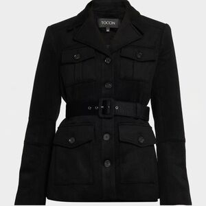 Toccin Charlie Belted Wool Safari Blazer Size 6 $795 Retail